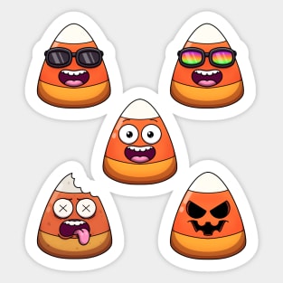 Cute Candy Corn Sticker Pack Sticker